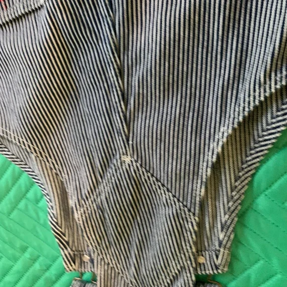 Striped Blue Overalls - Picture 3 of 6